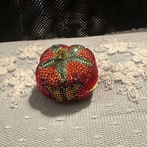 Sparkling Judith Lieber Tomato Shaped Trinket Box